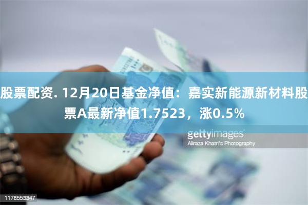 股票配资. 12月20日基金净值：嘉实新能源新材料股票A最新净值1.7523，涨0.5%
