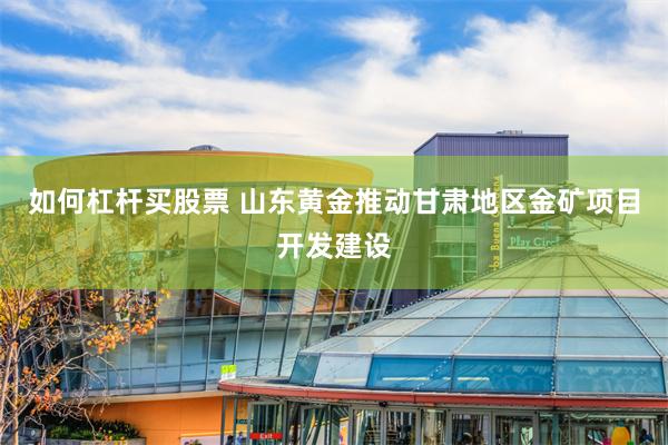 如何杠杆买股票 山东黄金推动甘肃地区金矿项目开发建设