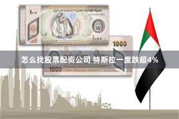 怎么找股票配资公司 特斯拉一度跌超4%