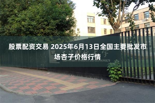股票配资交易 2025年6月13日全国主要批发市场杏子价格行情